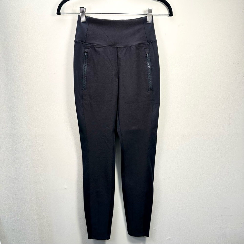 Athleta Headlands Hybrid Tight Moto Pants, Black, 0 - Picture 3 of 16